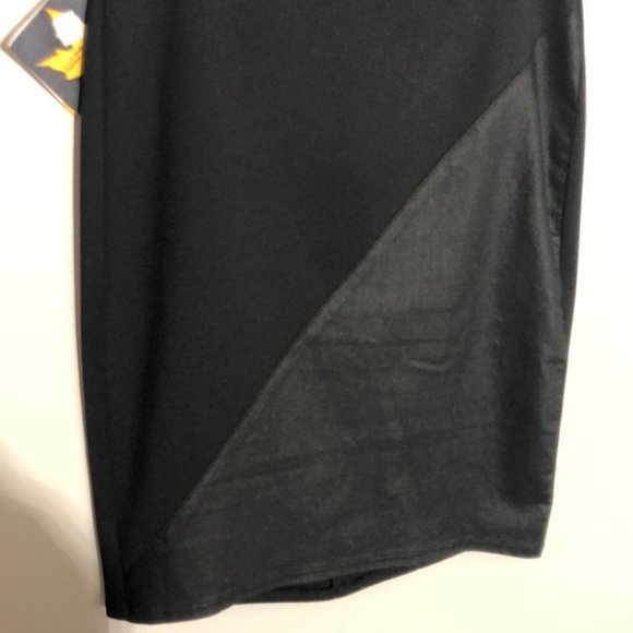 Yoga Jeans Black Two-Tone Pencil Skirt - Picture 4 of 10